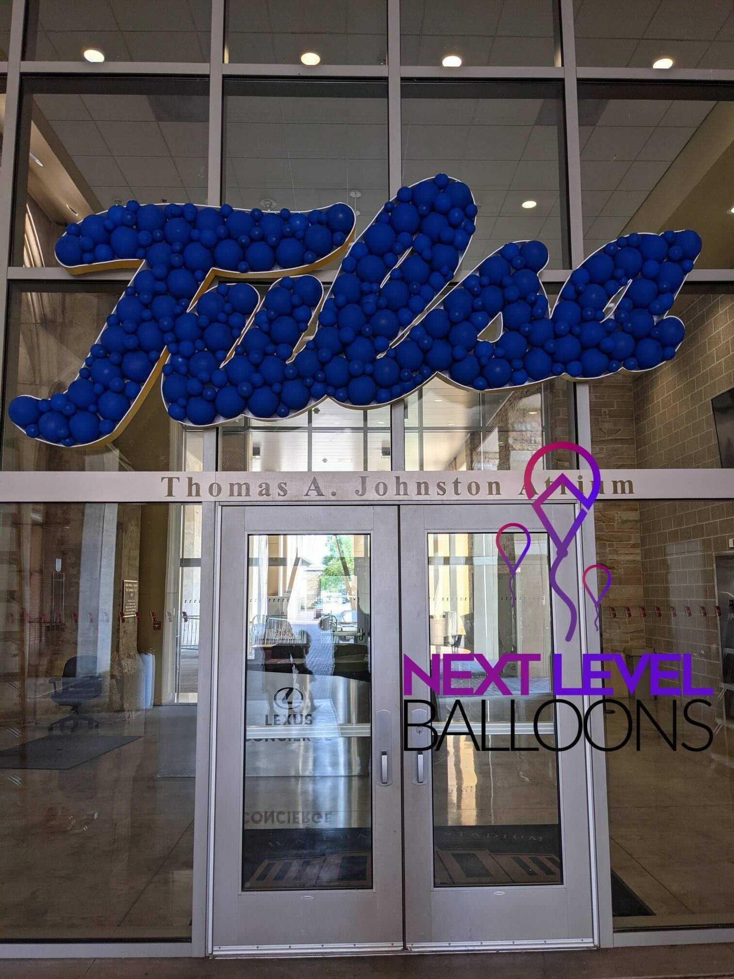 Balloon Art done for Univeristy of Tulsa Golden Hurricanes football team sponsorshp